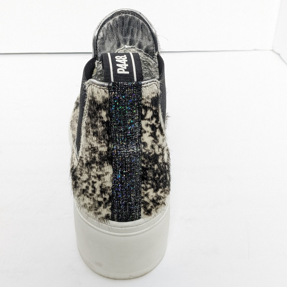 P448 Lucy high top calf hair platform sneakers - Picture 10 of 16